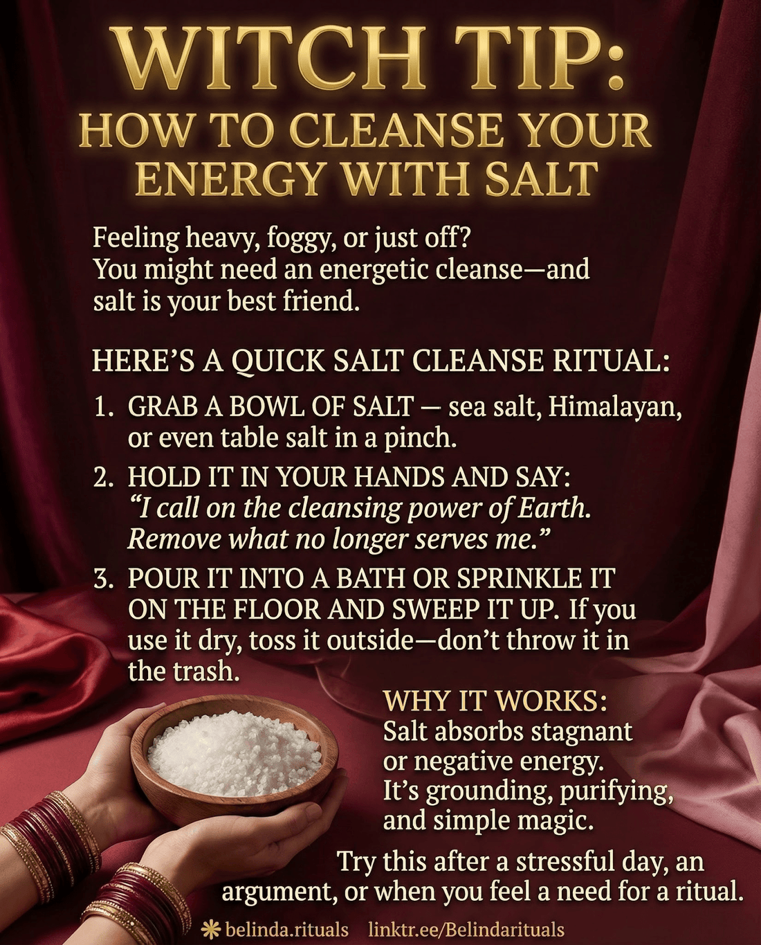 Witch Tip: Cleanse Negative Energy Using the Power of Salt - We Love Spells