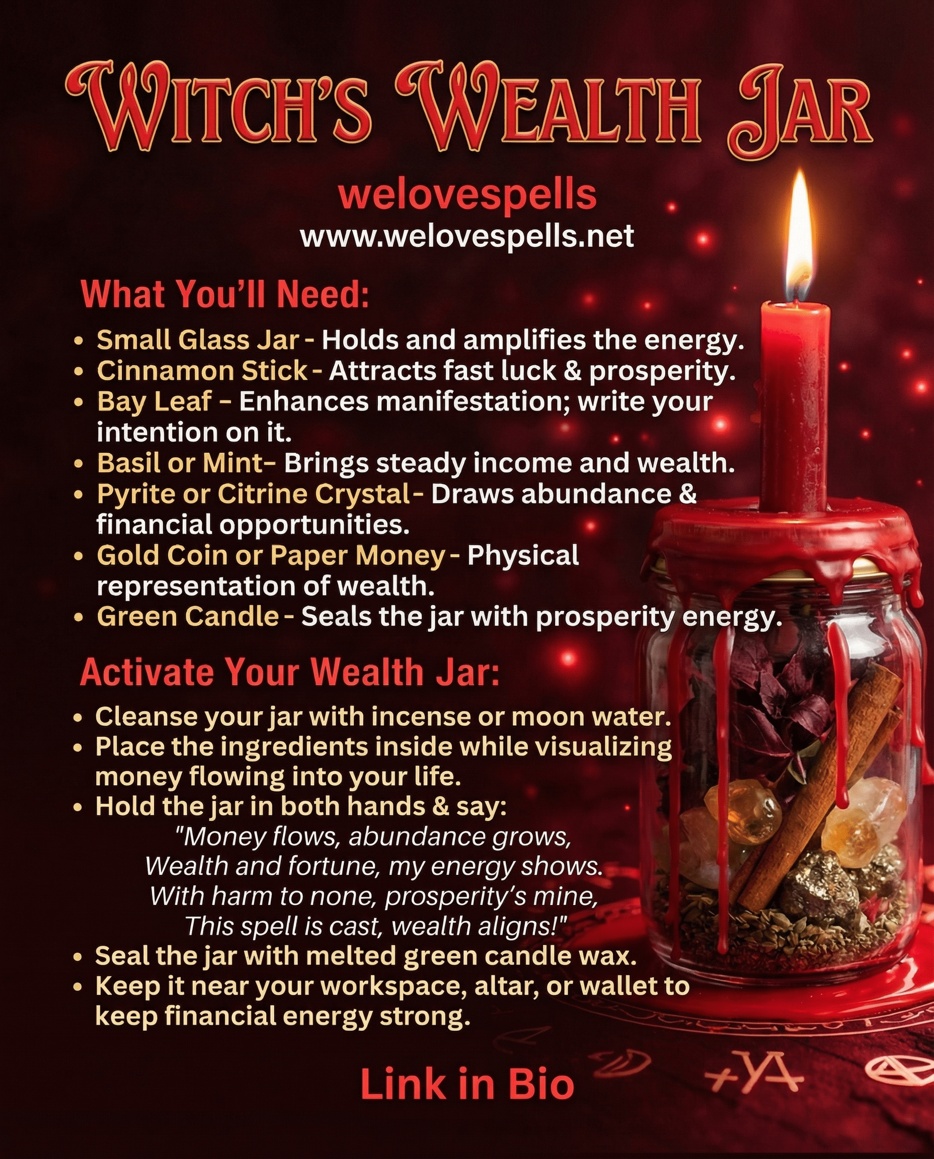 Witch’s Wealth Jar Spell: Attract Money, Prosperity & Abundance Fast