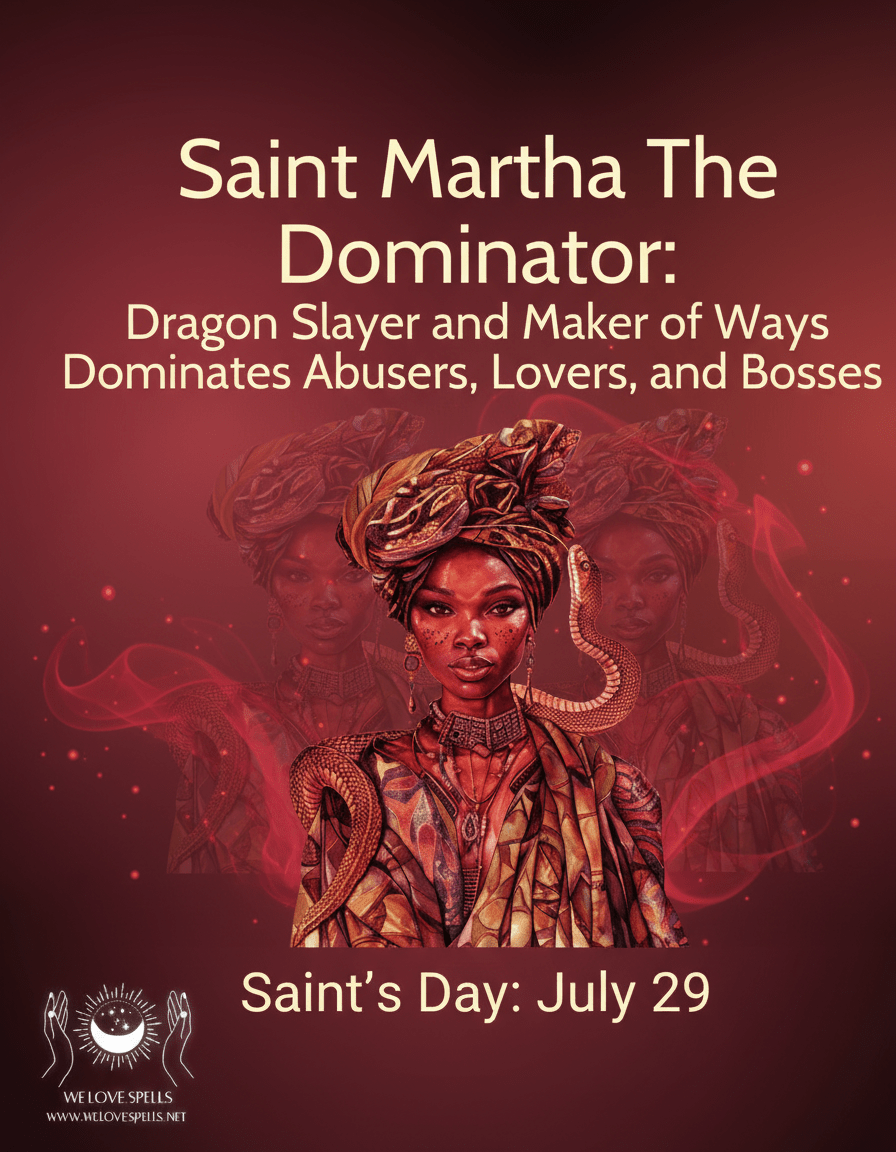 Work With Saint Martha the Dominator to Overcome Toxic Workplaces - We Love Spells