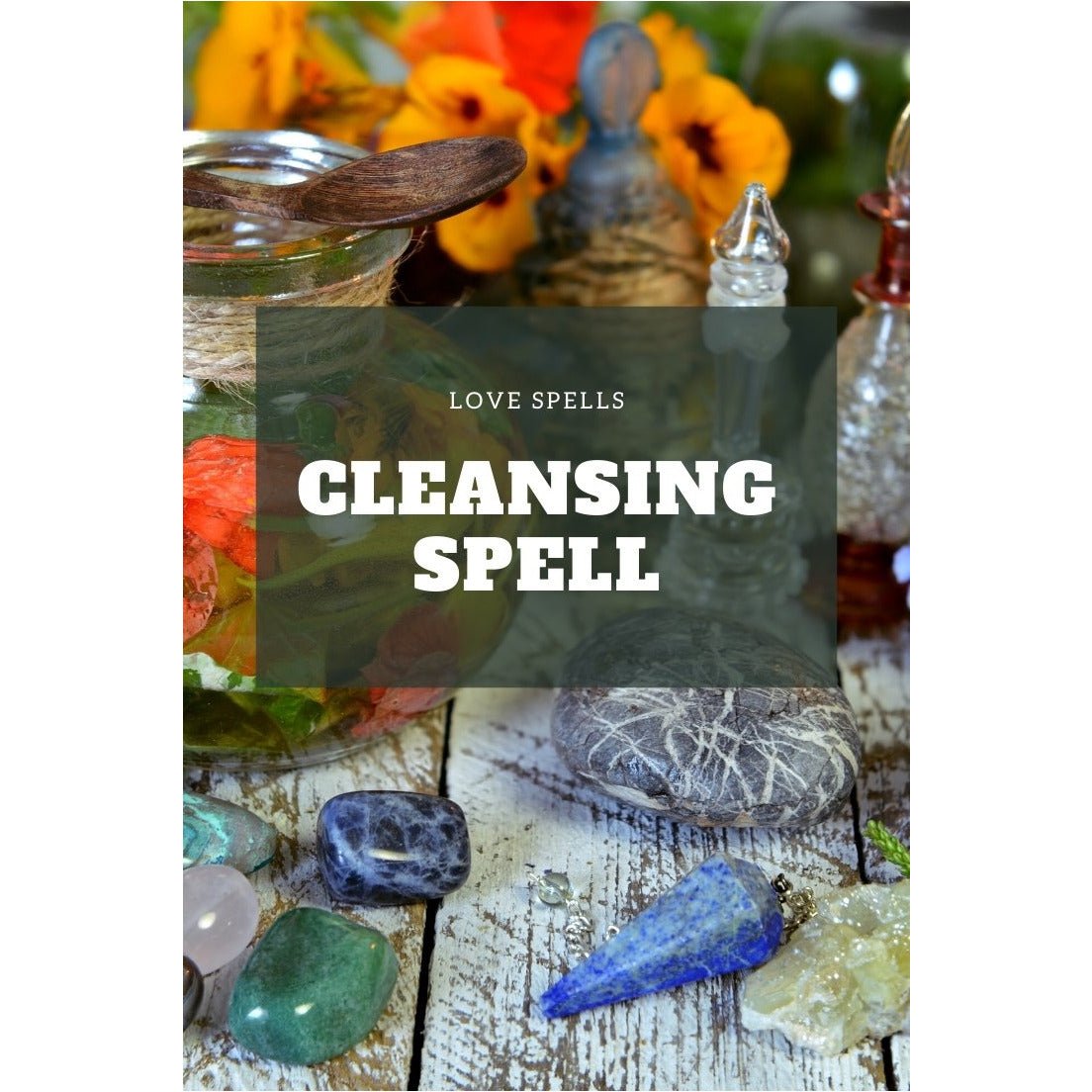 Black Friday Cleansing Spell – ritual altar with candles, herbs, and crystals symbolizing purification, spiritual renewal, and energy clearing by Belinda from We Love Spells.
