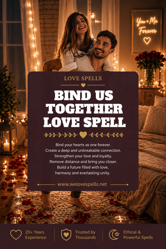 Romantic couple in candlelit bedroom with roses and soft lights representing a bind us together love spell to strengthen connection, loyalty and lasting love by Belinda