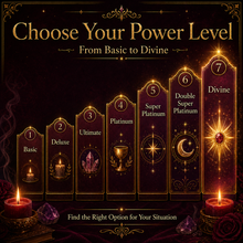 Load image into Gallery viewer, Obsession Spell power level comparison from Basic to Divine to help choose the right spell casting option